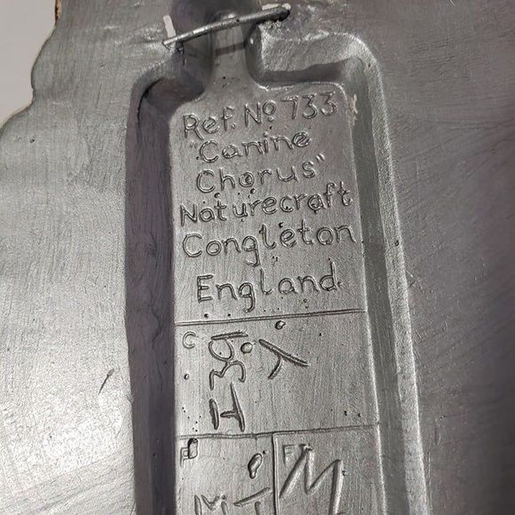 Vintage Made in Congleton England Chalkware Tramp with Dogs Wall Hanging Decor - Picture 6 of 12